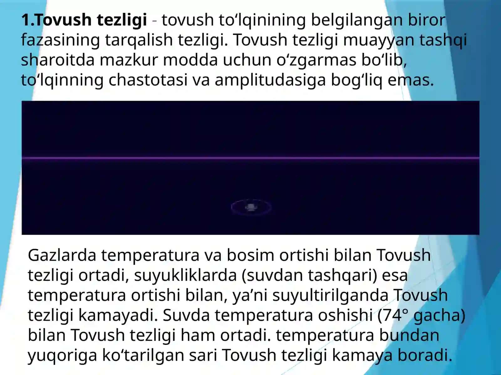 Tovushning havoda tarqalish tezligi 2