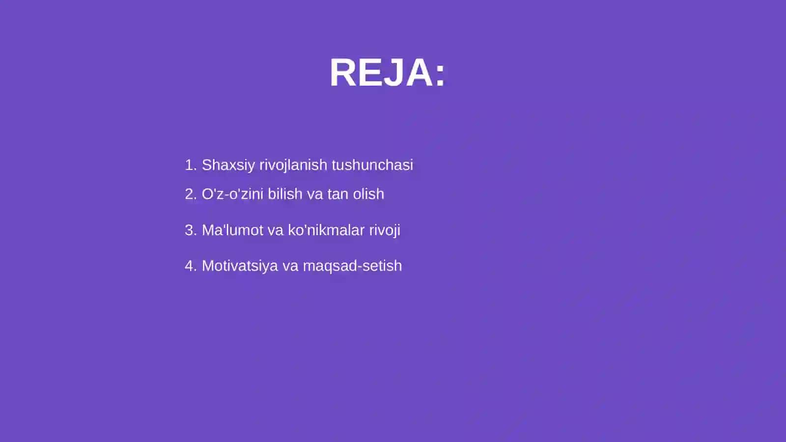 Shaxsiy rivojlanish qonuniyatlari 2
