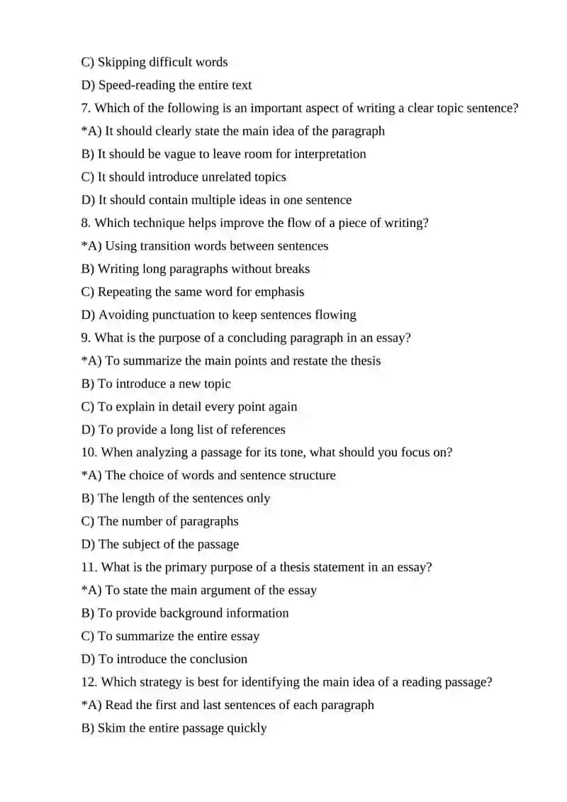 TESTS FROM “READING AND WRITING” 2