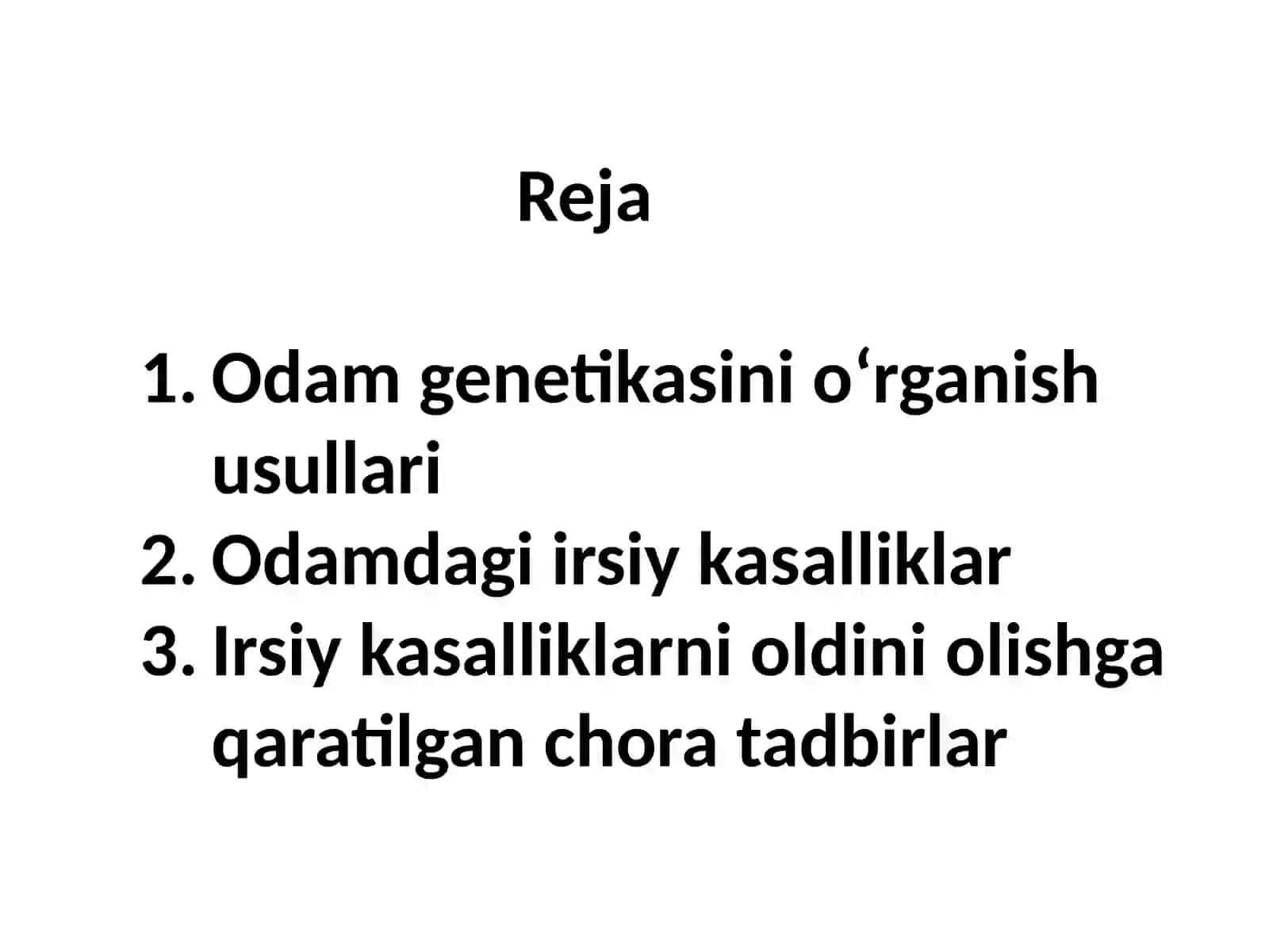 Genetika va inson salomatligi 2