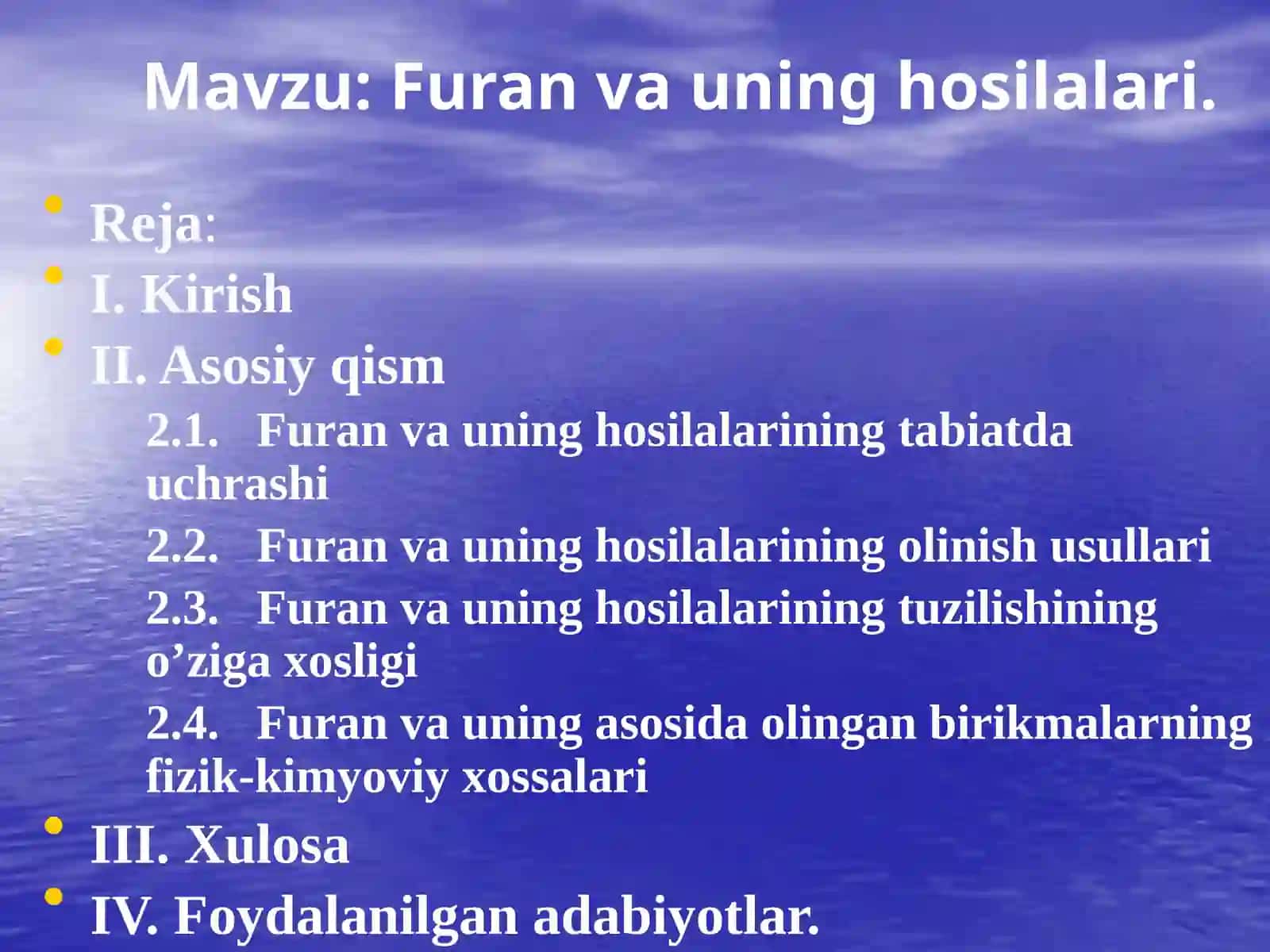 Furan vauning hosilalari 2