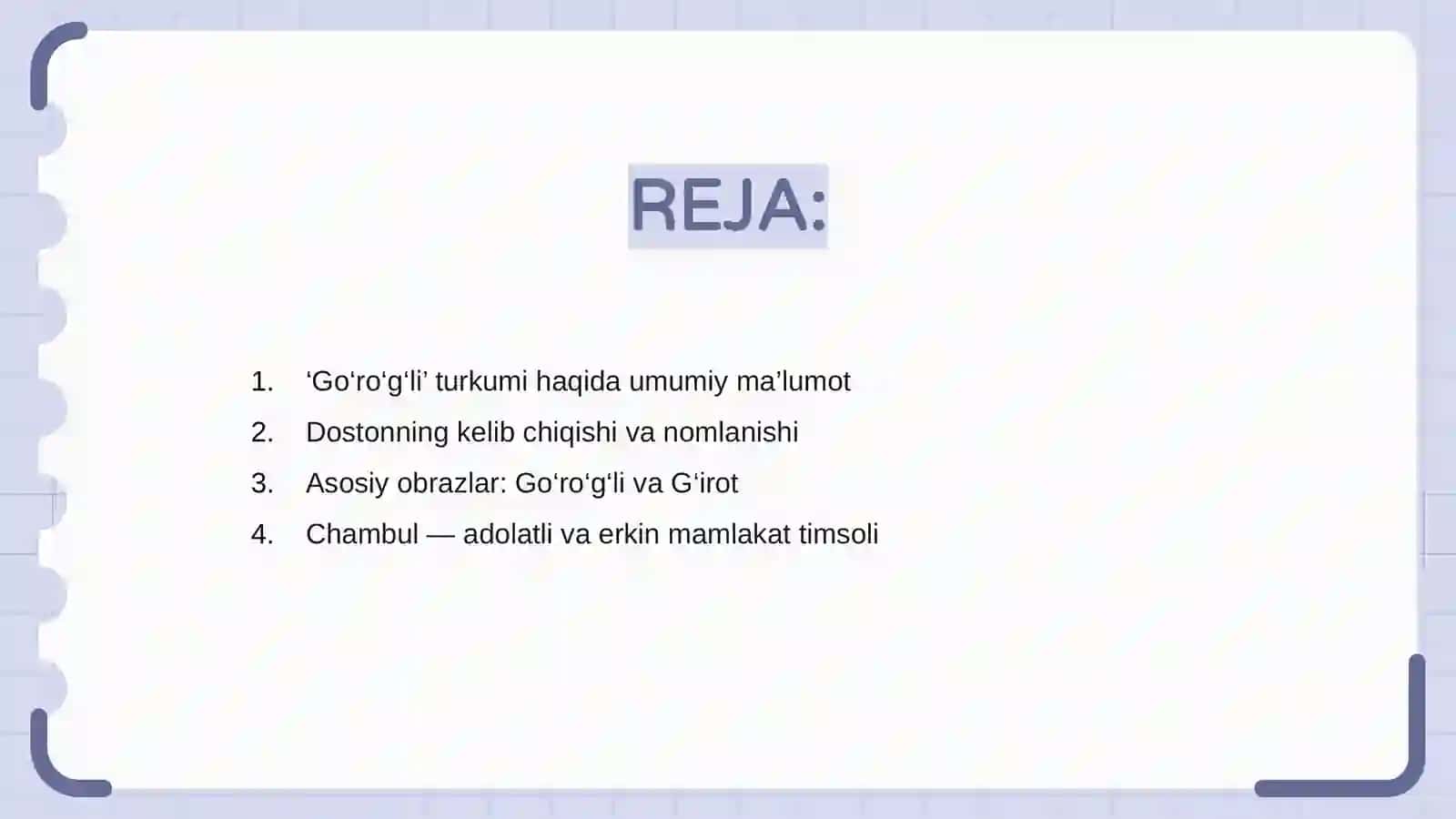 Go‘ro‘g‘li’ turkumi haqida umumiy ma’lumot 2