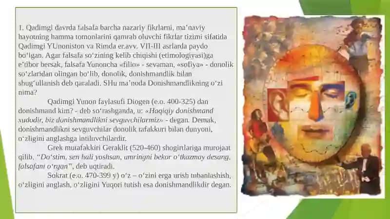 Falsafa fan va duyoqarashga doir mohiyati 2
