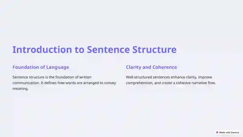 Mastering Sentence Structure 2