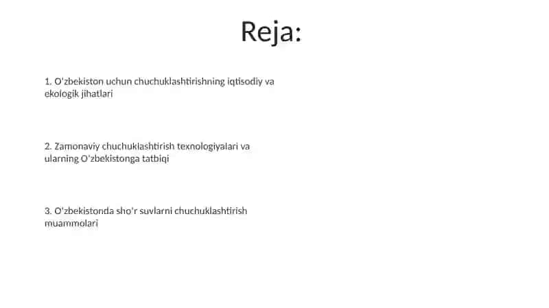 O'zbekiston sharoitida sho'r suvni chuchuklashtirish 2