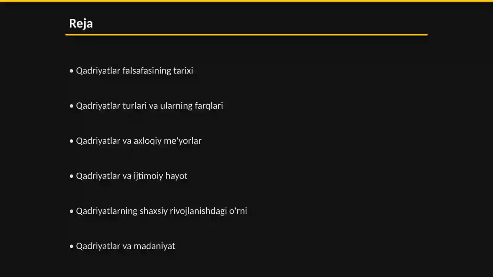 Qadryatlar falsafasi 2
