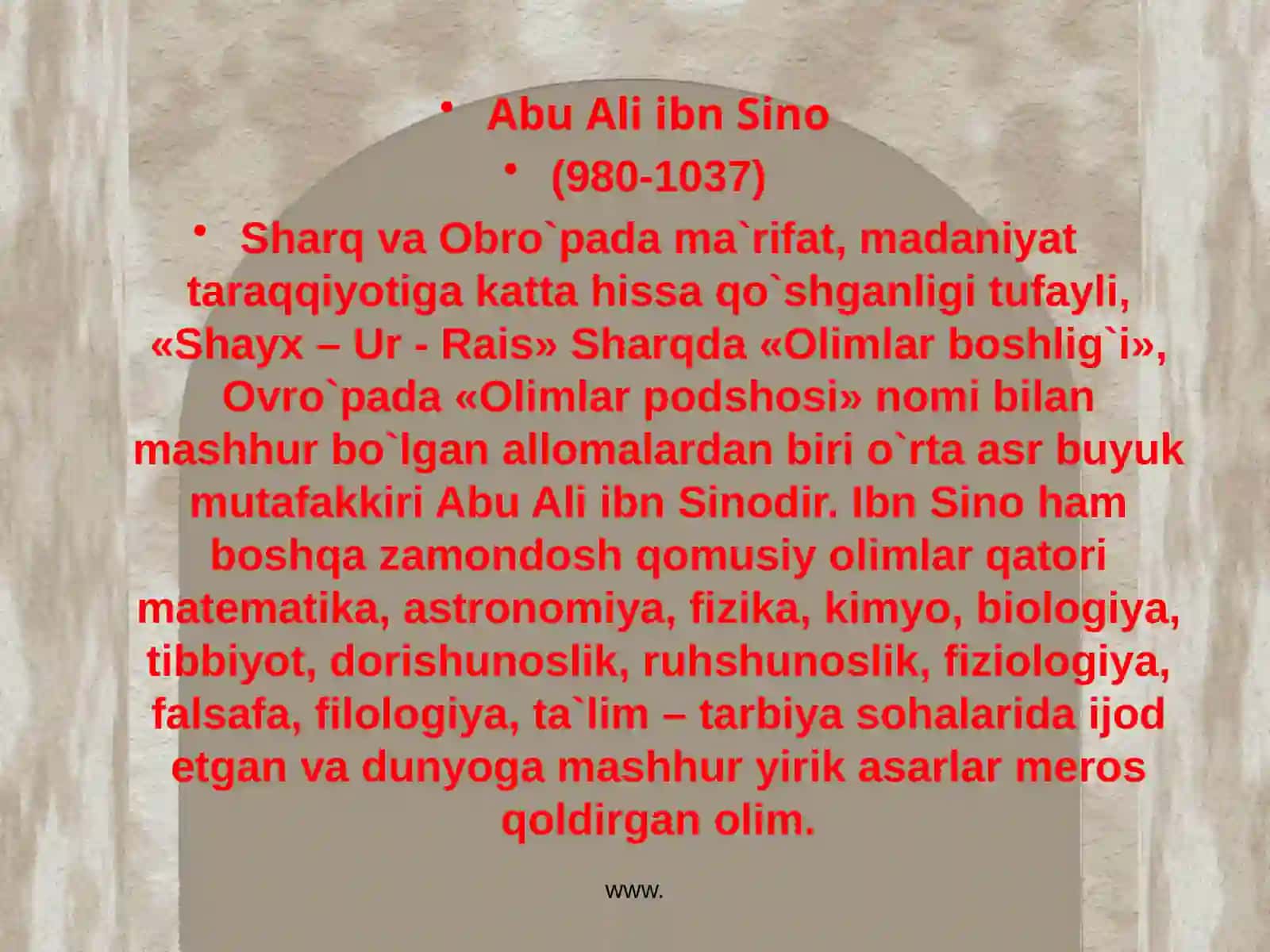 Abu Ali ibn Sino hayoti va ijodi 2