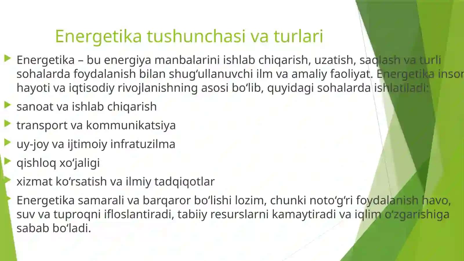 Energetikaning atrof-muhitga ta'siri 2