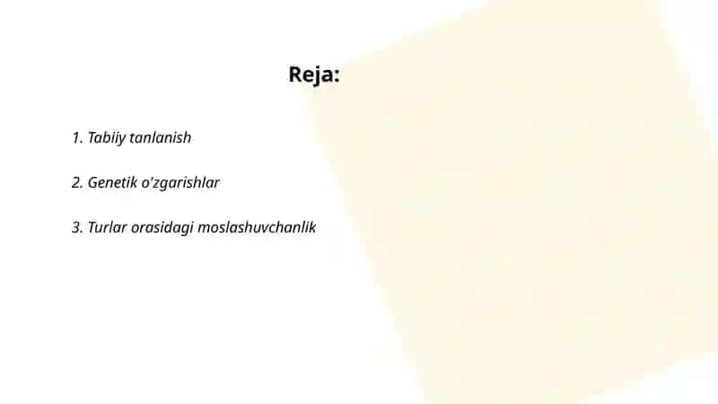 Oʻsimlik va hayvonlar evolyutsiyasi 2