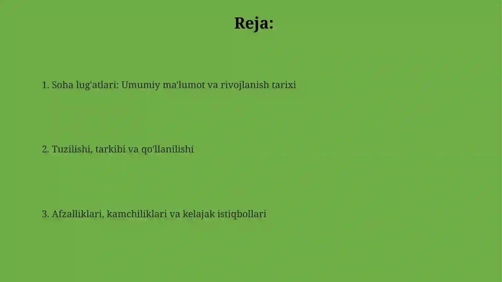 Soha lug'atlari haqida ma'lumot 2