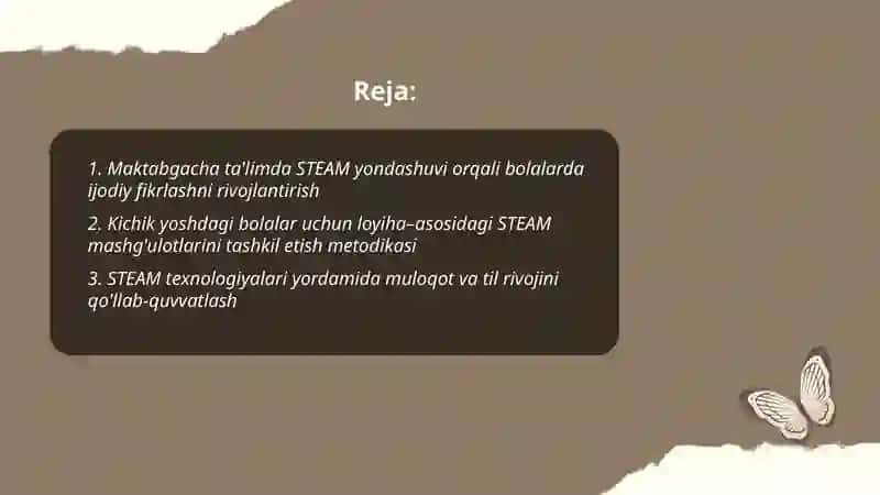 STEAM ta'lim texnalogiyasi 2