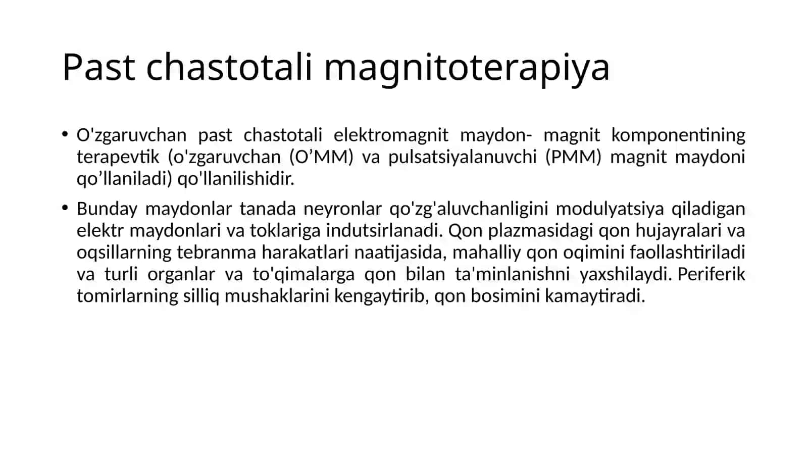 Elektromagnit maydon bilan davolash 2