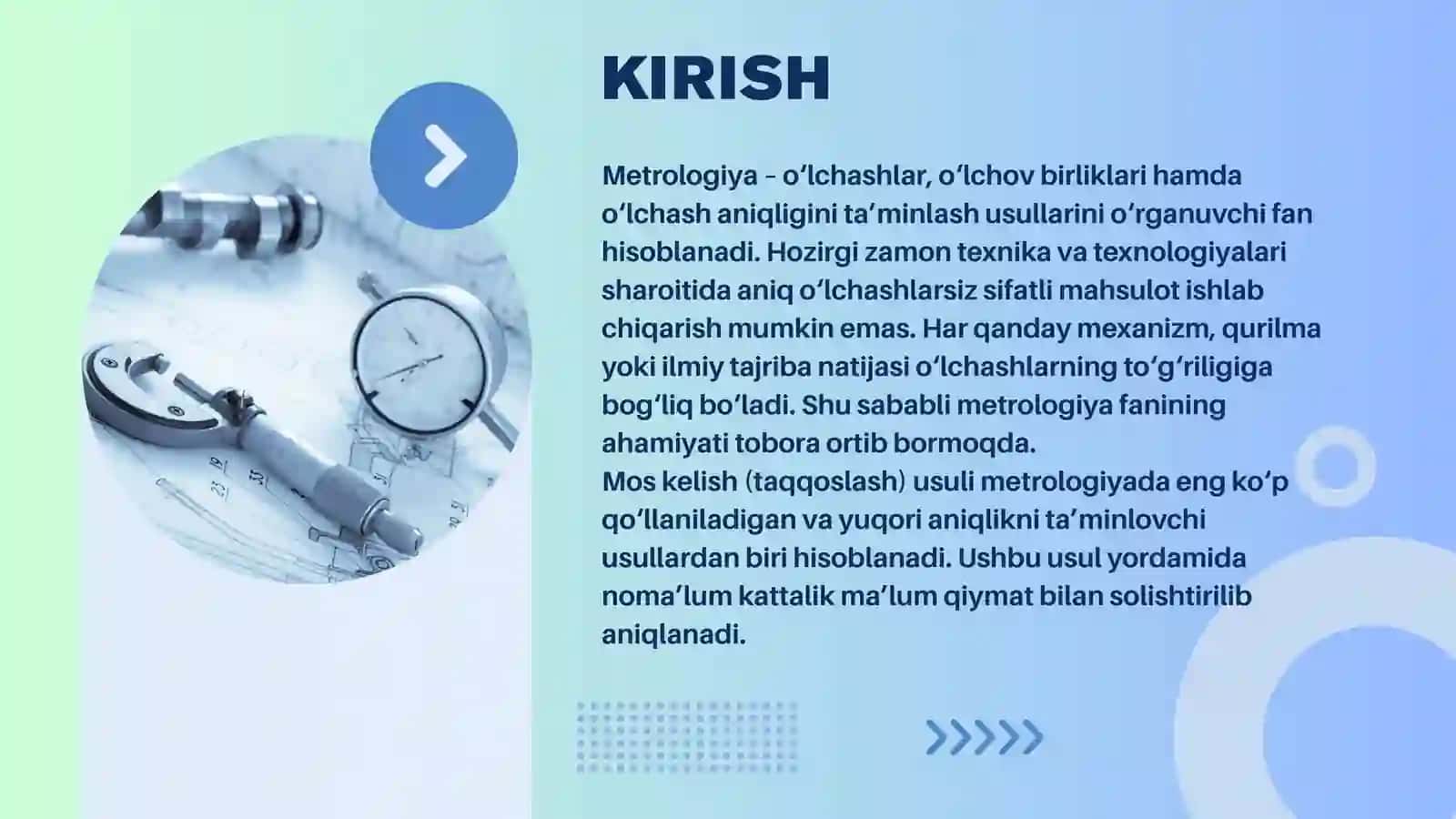 METRALOGIYA MOS KELISH USULI 2