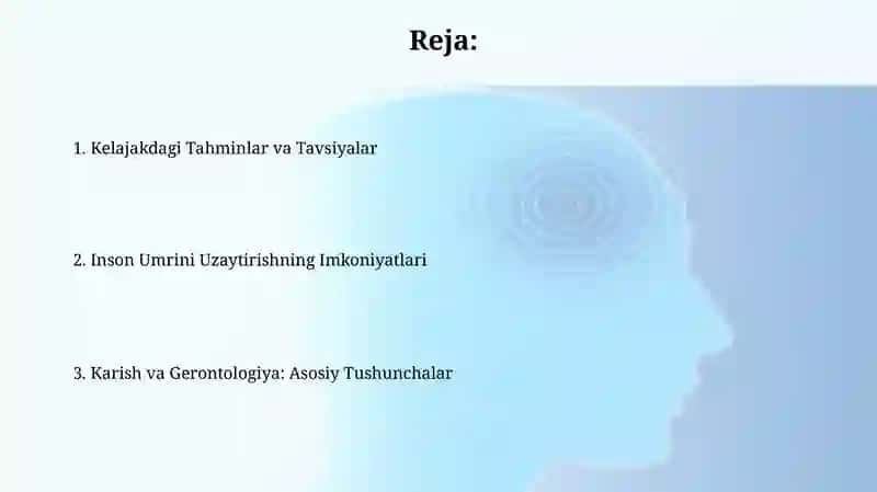 Karish va Gerontologiya: Asosiy Tushunchalar 2