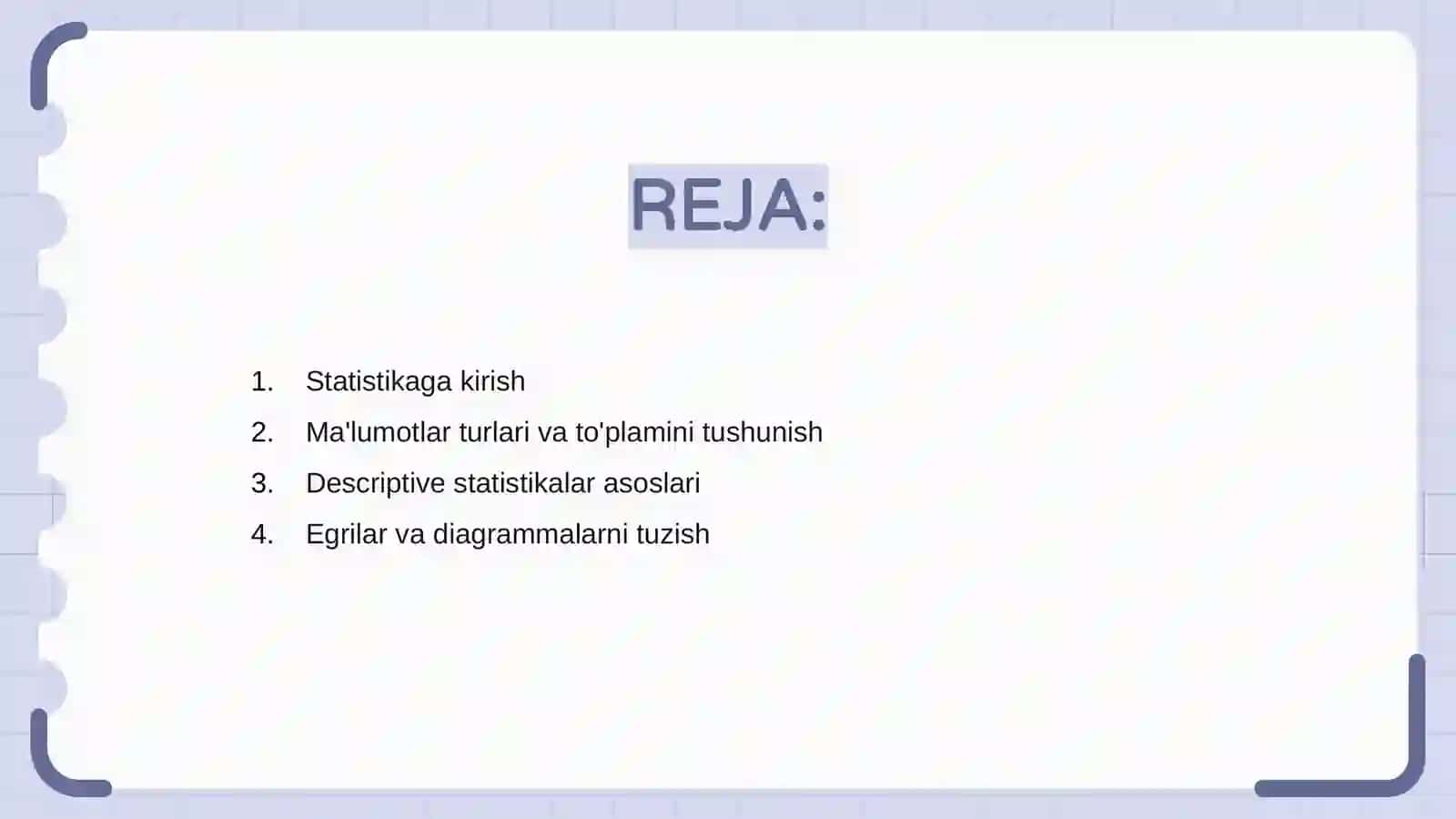 Matematik statistikaning asosiy masalalari 2