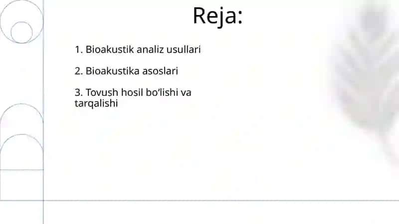 Bioakustika asoslari 2