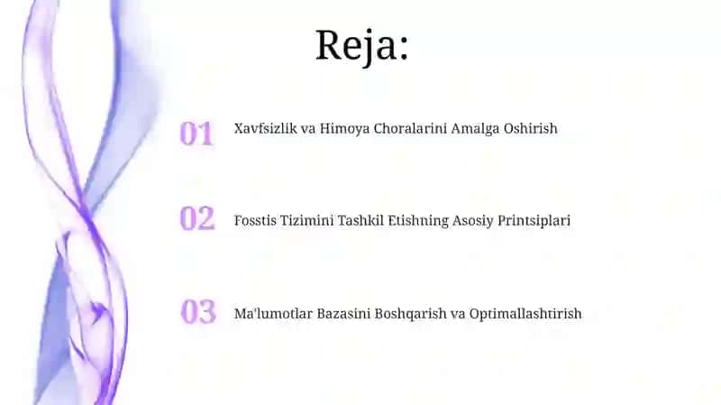 Fosstis Tizimini Tashkil qilish 2