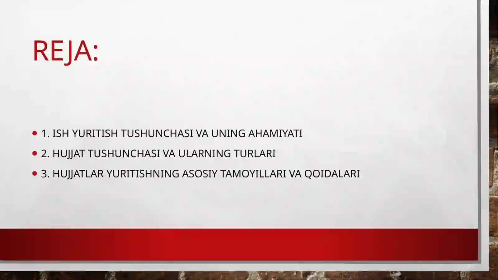 Ish yuritish asoslari 2