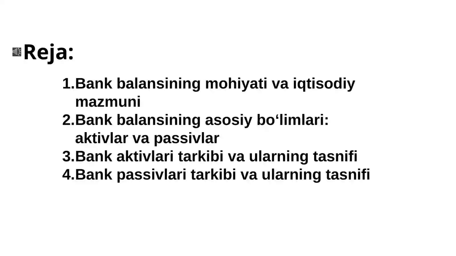 Bank balansi va uning tuzilishi 2