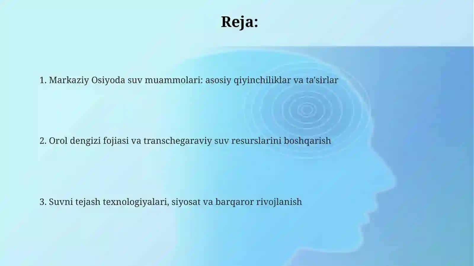 Markaziy Osiyoda suv muammolari 2