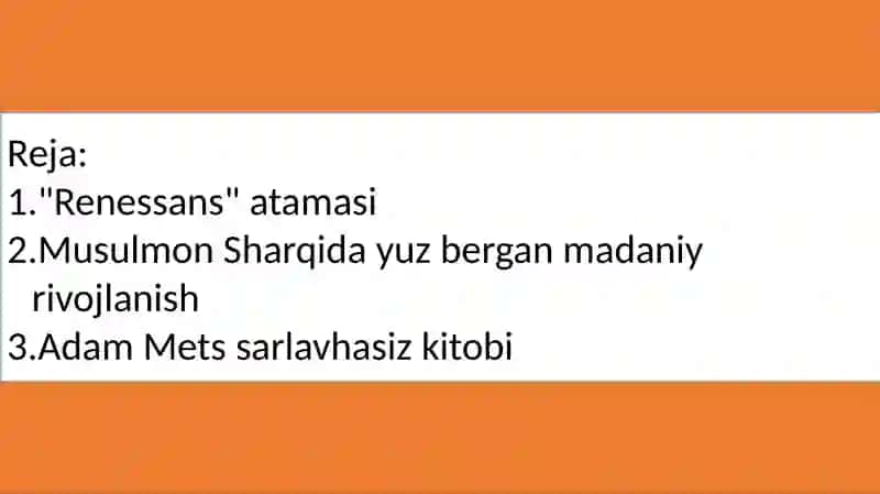 Uygʻonish davri va omili 2