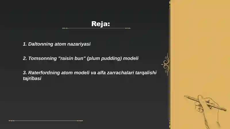 Atom tuzilishi va atom tuzilishi haqida nazariyalar 2