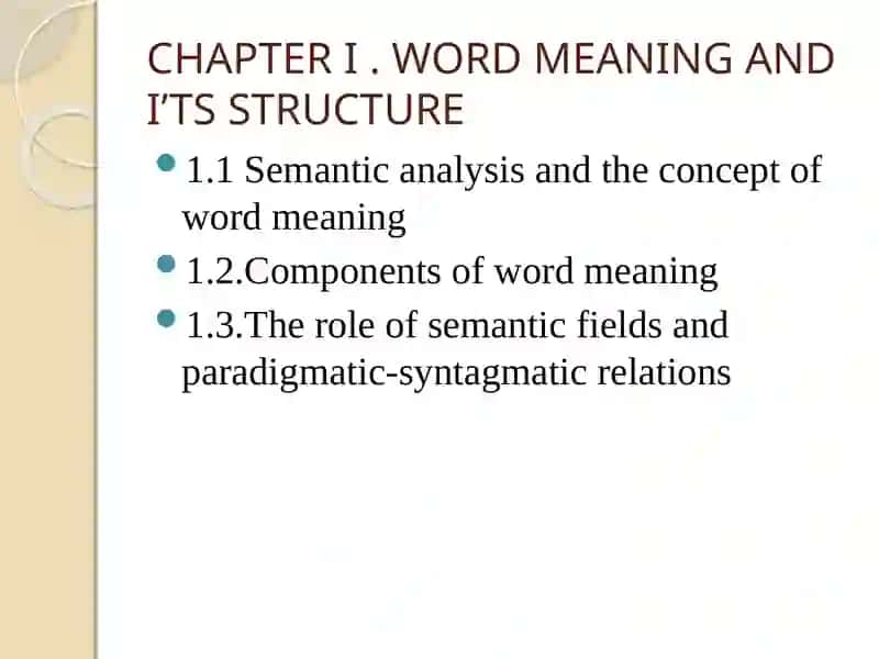 THE ROLE OF PARADIGMATICS AND SYNTAGMATICS IN STUDYING THE STRUCTURE OF WORD MEANING 2