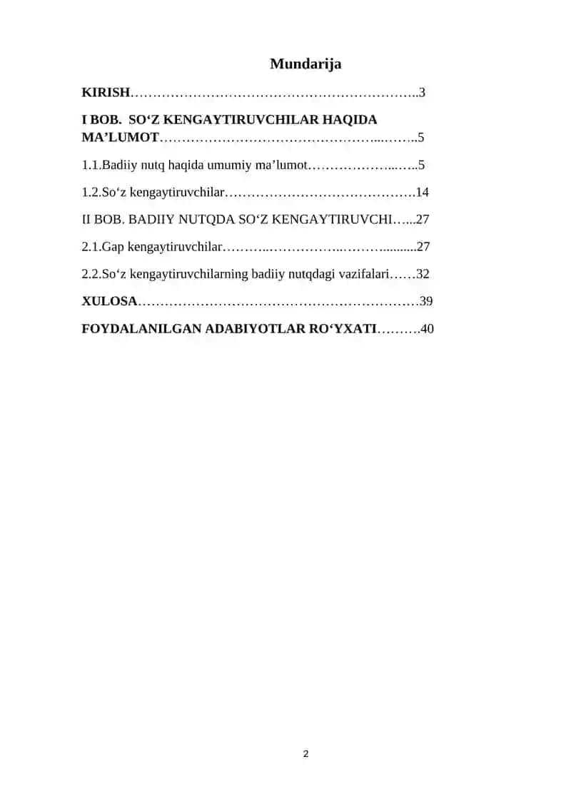 Badiiy nutqda so‘z kengaytiruvchilar 2