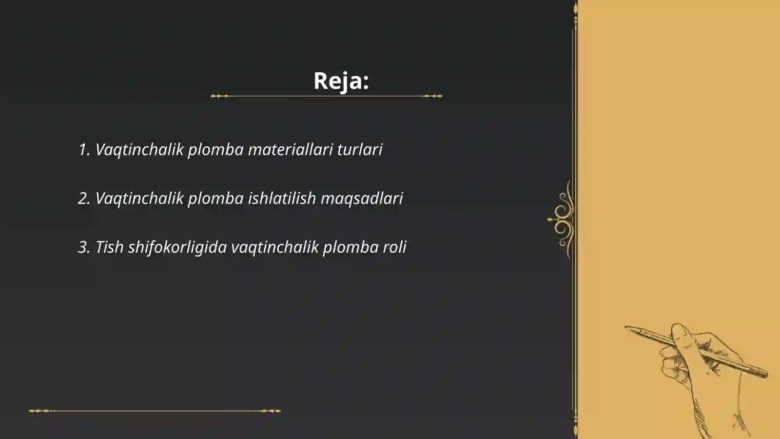 Vaqtinchalik plomba materiallari 2