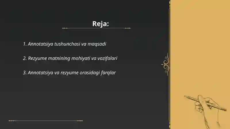 Annotatsiya, rezyume matnlari 2