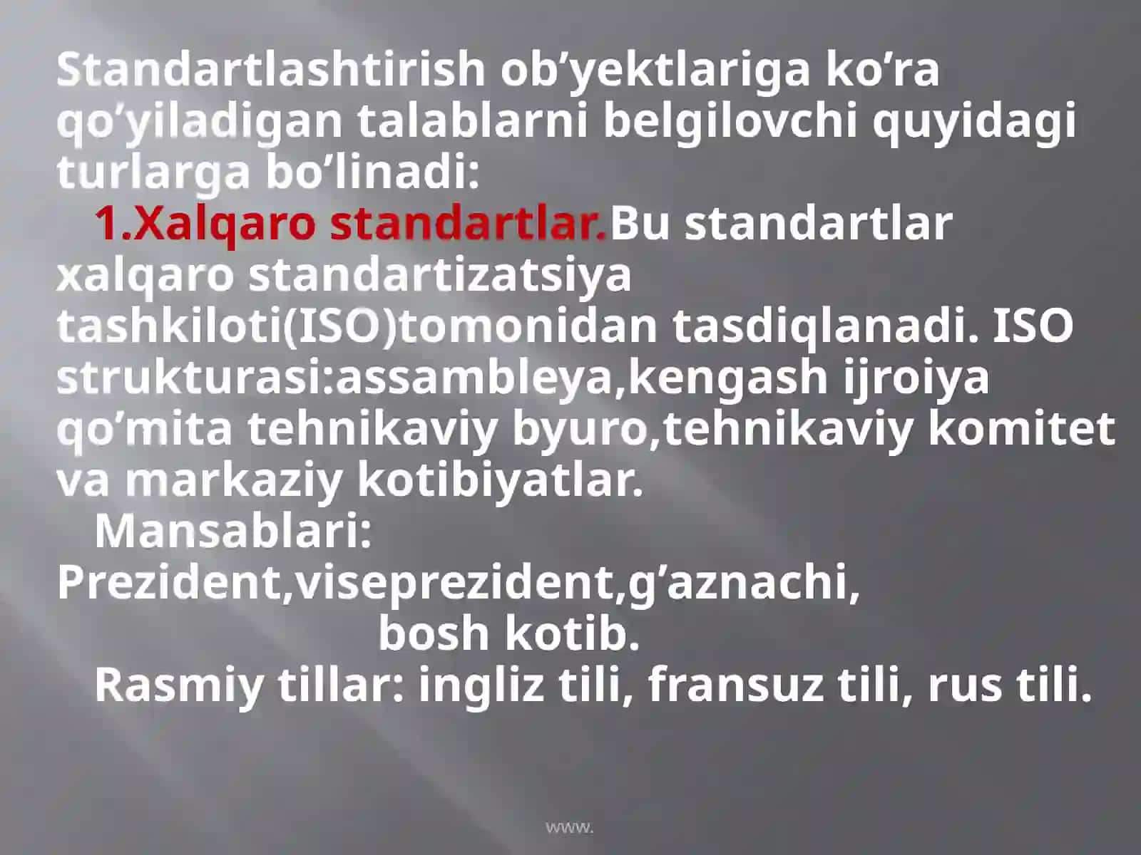 ISO 9001 standartining kengmiqyosdaqo’llanishi 2