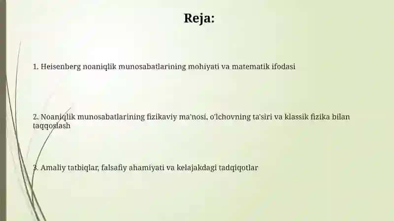 Geyzenberg noaniqlik munosabatlari 2