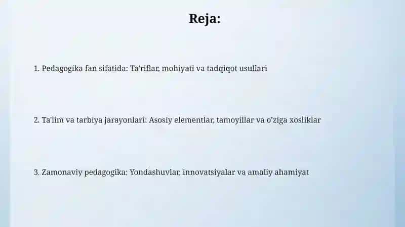 Pedagogika fan sifatida 2