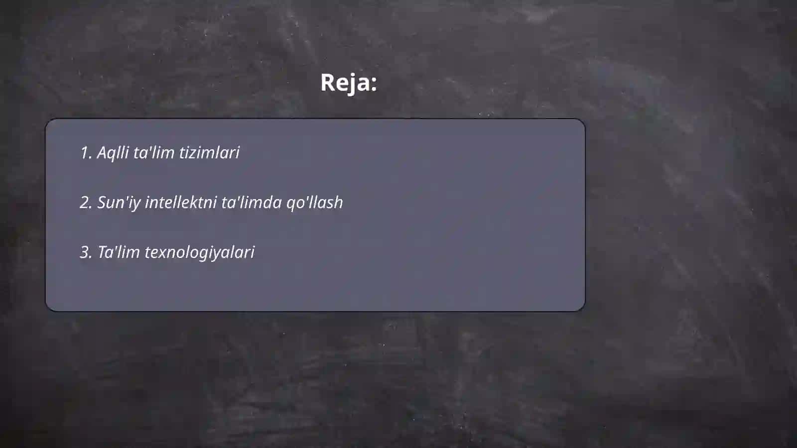Aqlli ta'lim tizimlari 2