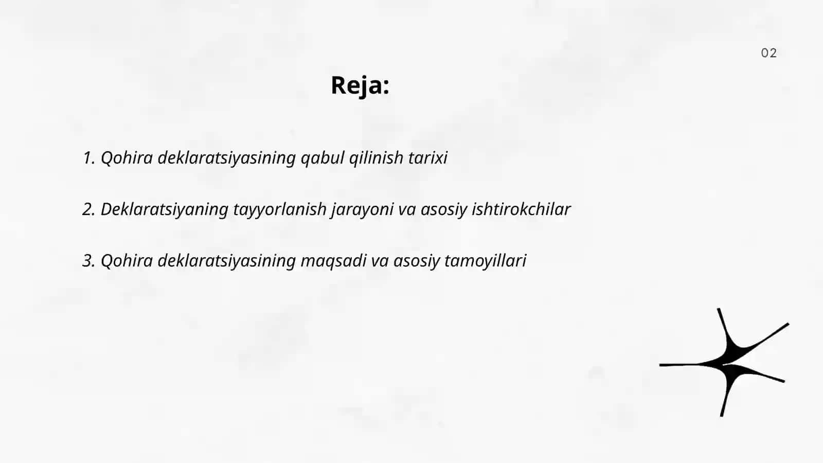 Qohira deklaratsiyasi tarixi va mazmuni 2