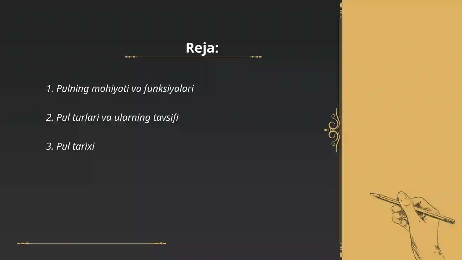 Pul nazariyalari 2