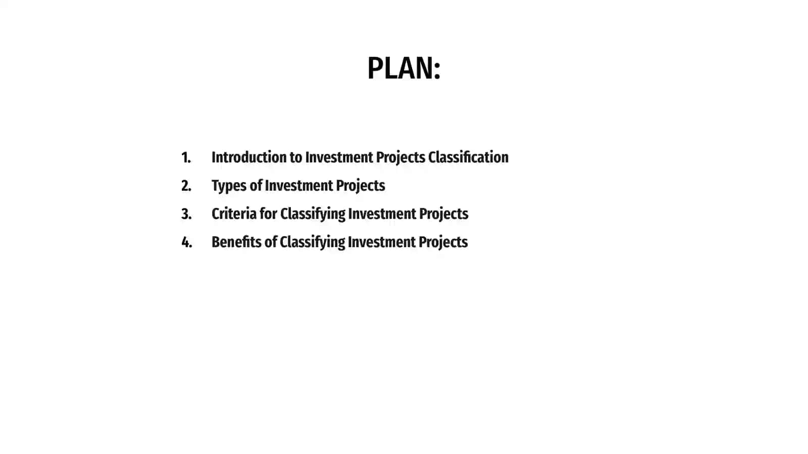 Investment Projects Classification 2
