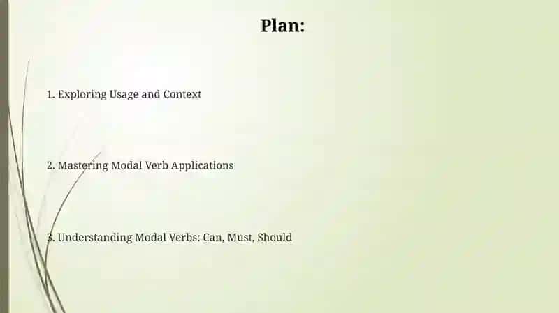 Modal verbs (Can,Must,Should) 2