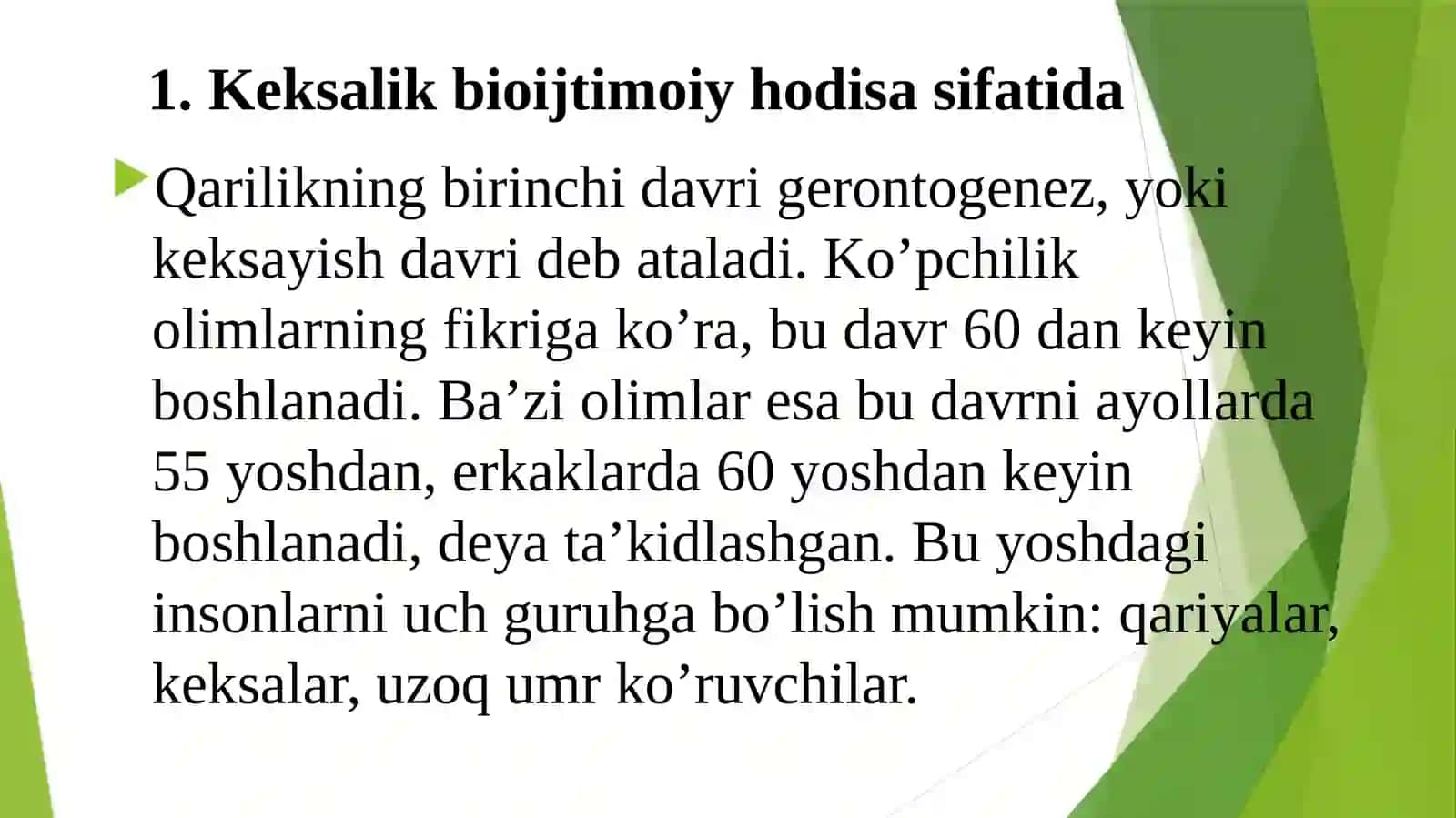 KEKSAYISH VA KEKSALIKDAVRI 2