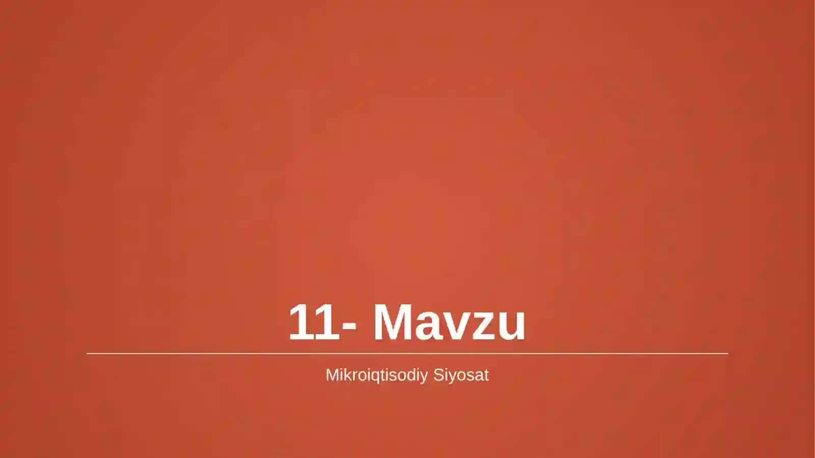 MikroiqtisodiySiyosat 2