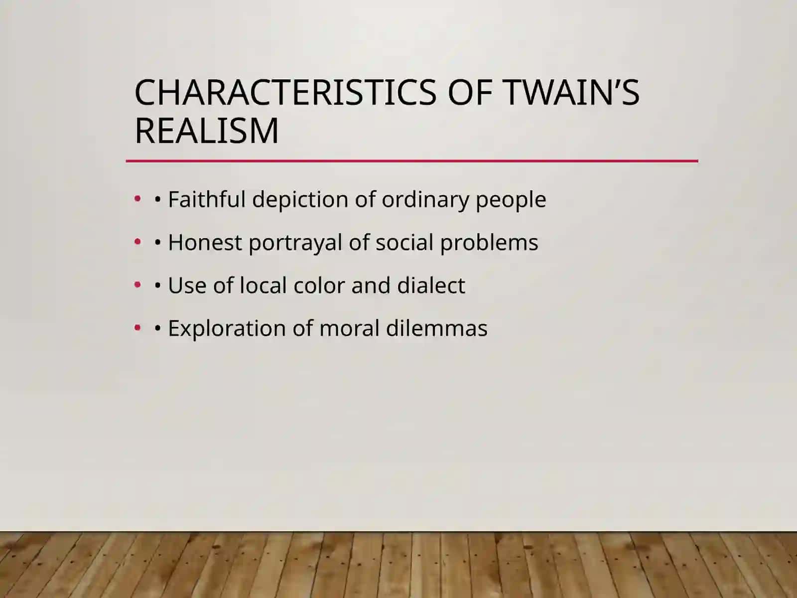 Mark Twain's Realism 2