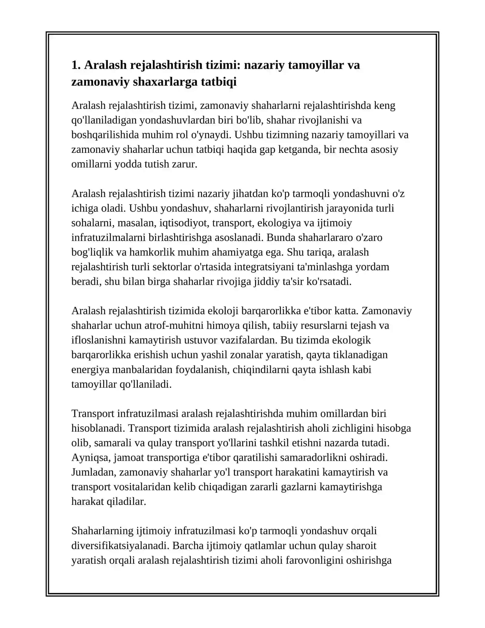 Aralash rejalashtirish tizimi 2