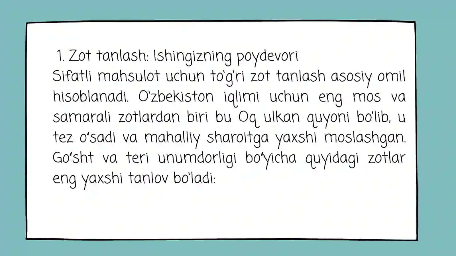 Quyonchilik biznesi 2