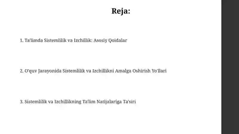 Sistemlilik va Izchillik Prinsiplari 2