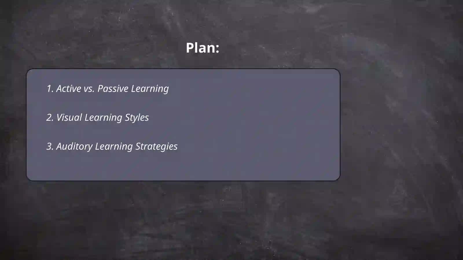 What is my learning lifestyle 2