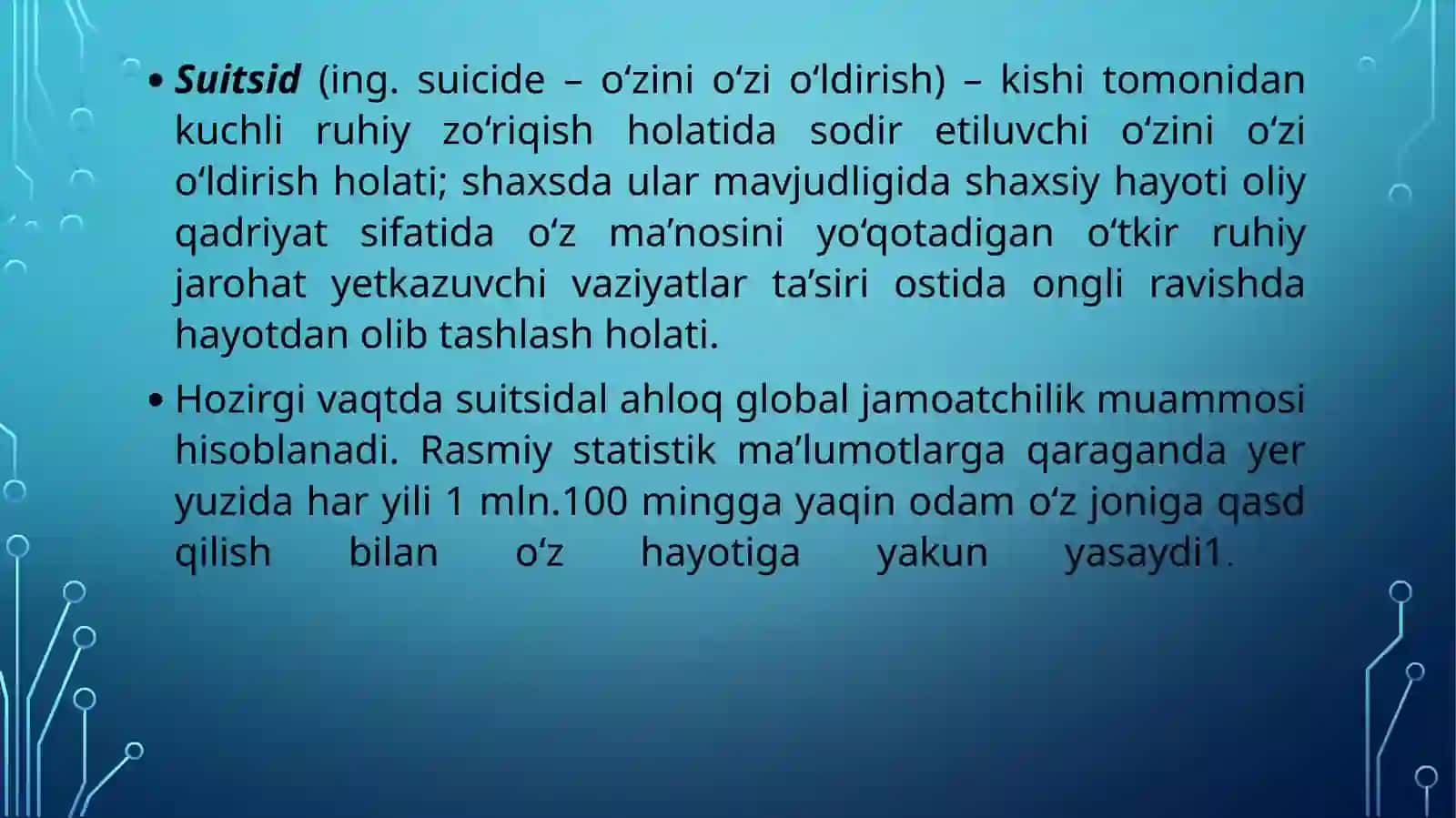 Suitsidal xulq-atvor psixologiyasi 2