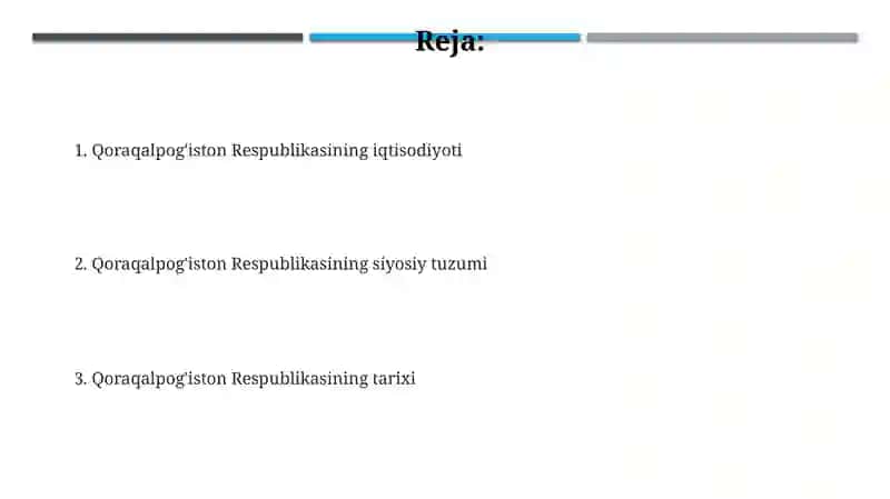 Qoraqalpog'iston Respublikasining iqtisodiyoti 2