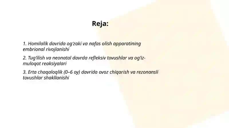 Nutqning ontogenezda shakllanish bosqichlari 2