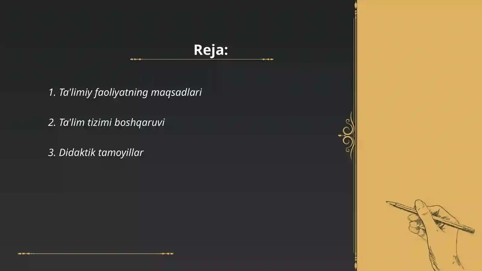 Ta'limiy faoliyatning maqsadlari 2