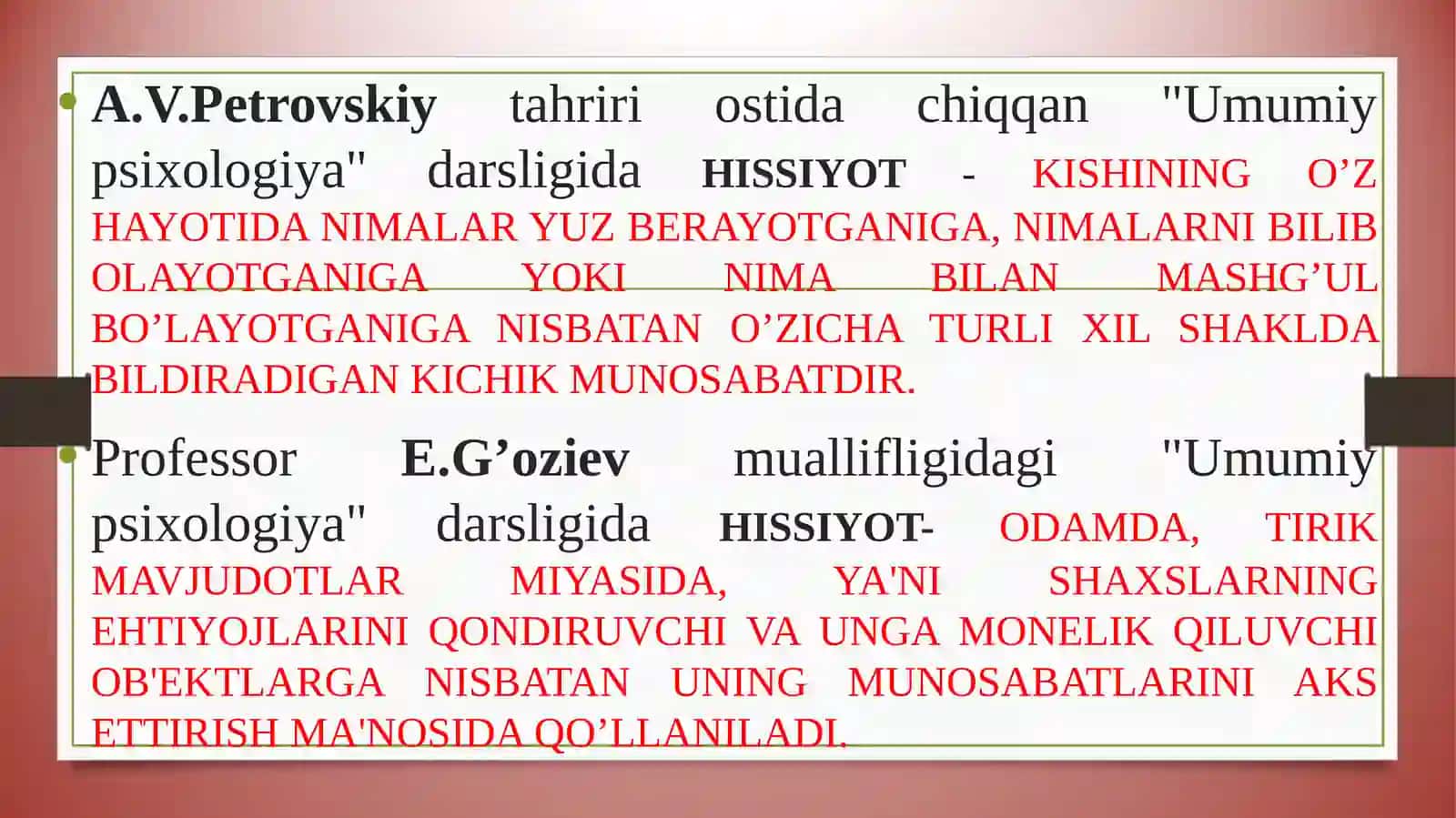 SHAXSNING HISSIY VA IRODAVIY SOHASI 2